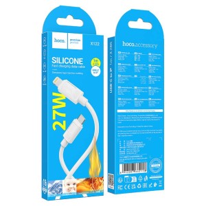 1Кабель TYPE C на LIGHTNING HOCO X122 Silicone 27W 3А (L=1М) (ЗАЩИТА ОТ ДЕТЕЙ/ОТ ПЕРЕГРЕВА/ОТ МОРОЗА 1Кабель TYPE C на LIGHTNING HOCO X122 Silicone 27W 3А (L=1М) (ЗАЩИТА ОТ ДЕТЕЙ/ОТ ПЕРЕГРЕВА/ОТ МОРОЗА