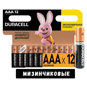 Батарейка алкалиновая DURACELL LR03 AАA BL12 (144шт в кор.) Батарейка алкалиновая DURACELL LR03 AАA BL12 (144шт в кор.)