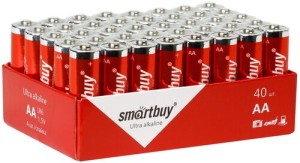 Батарейка алкалиновая Smartbuy AA LR6/40 BULK (40шт в уп.) Батарейка алкалиновая Smartbuy AA LR6/40 BULK (40шт в уп.)