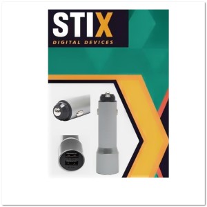 АЗУ с 2-мя USB STiX BLD-01 2.4A метал.,длинное АЗУ с 2-мя USB STiX BLD-01 2.4A метал.,длинное