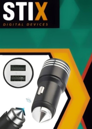 АЗУ с 2-мя USB STiX YZS-010 2.1A метал., АЗУ с 2-мя USB STiX YZS-010 2.1A метал.,