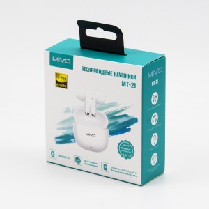 Беспроводные наушники MIVO MT-21 TWS WHITE BT5.4 Беспроводные наушники MIVO MT-21 TWS WHITE BT5.4